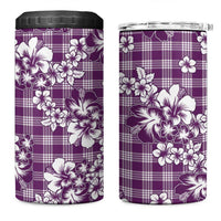 Hibiscus Pakala Sweetie Purple 4 in 1 Can Cooler Tumbler Tropical Floral Stylized - Polynesian Pride