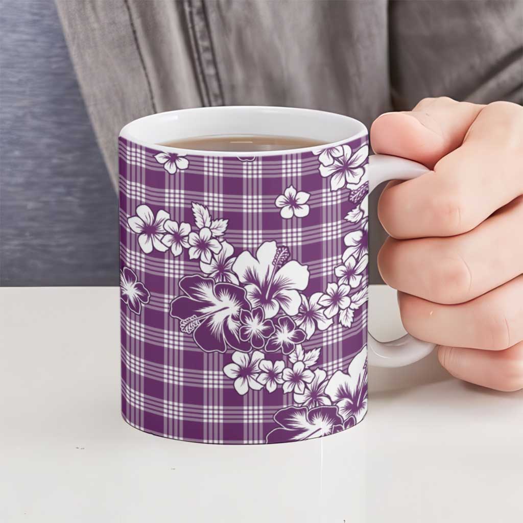 Hibiscus Pakala Sweetie Purple Ceramic Mug Tropical Floral Stylized - Polynesian Pride