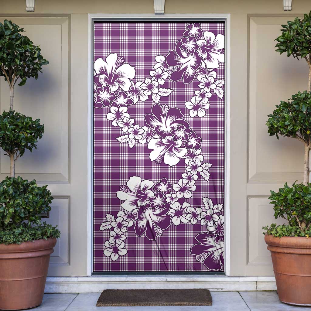 Hibiscus Pakala Sweetie Purple Door Cover Tropical Floral Stylized - Polynesian Pride