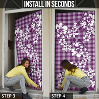 Hibiscus Pakala Sweetie Purple Door Cover Tropical Floral Stylized - Polynesian Pride