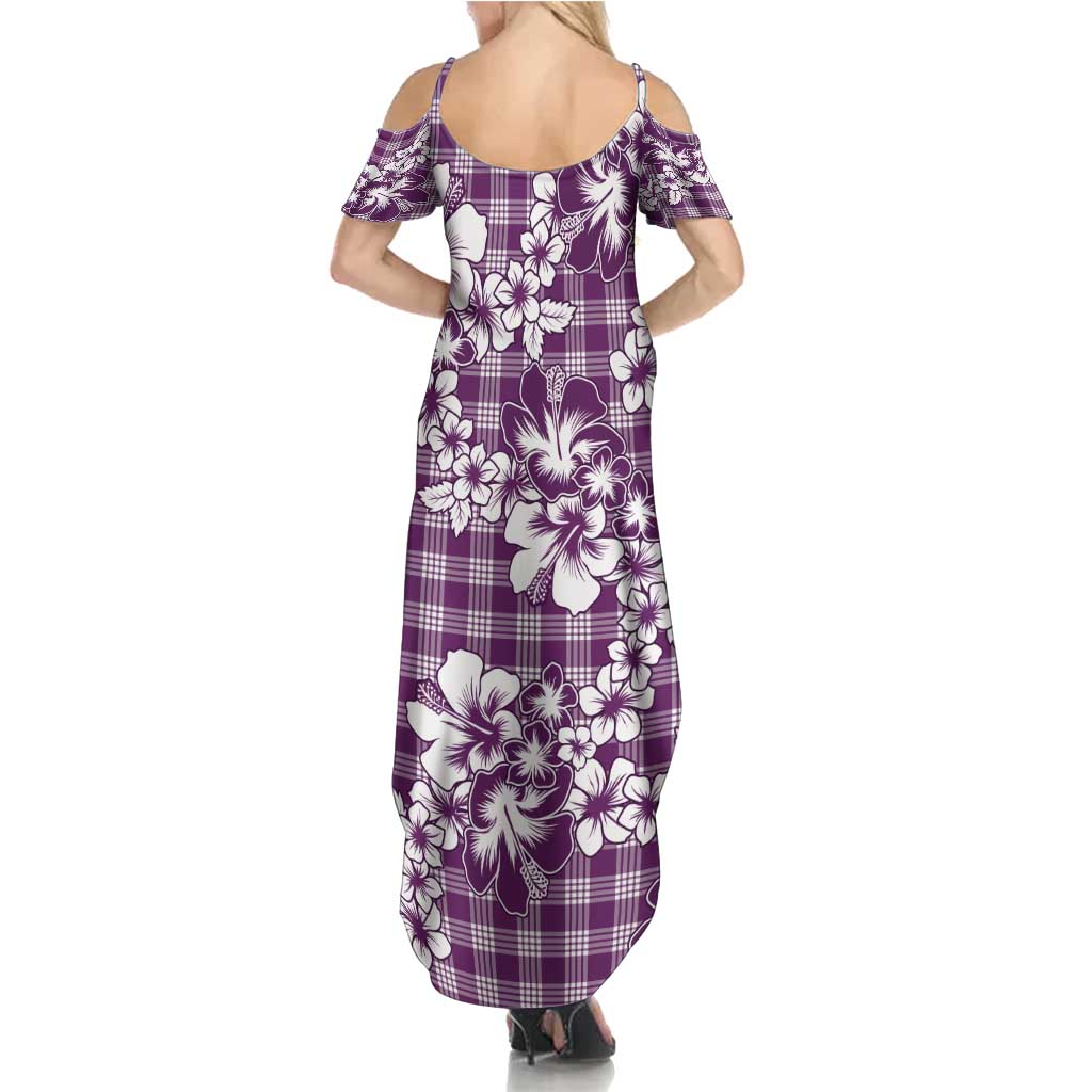 Hibiscus Pakala Sweetie Purple Family Matching Summer Maxi Dress and Hawaiian Shirt Tropical Floral Stylized - Polynesian Pride