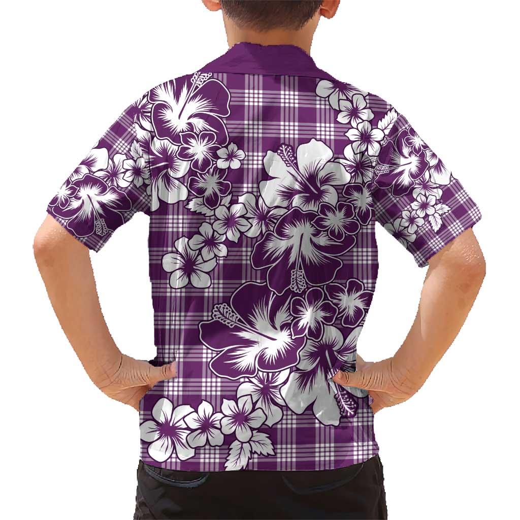 Hibiscus Pakala Sweetie Purple Kid Hawaiian Shirt Tropical Floral Stylized - Polynesian Pride