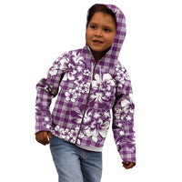 Hibiscus Pakala Sweetie Purple Kid Hoodie Tropical Floral Stylized - Polynesian Pride