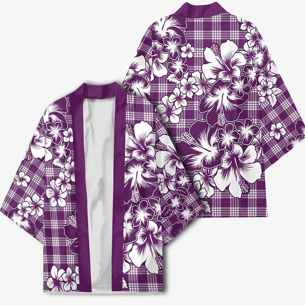 Hibiscus Pakala Sweetie Purple Kimono Tropical Floral Stylized LT01 - Polynesian Pride