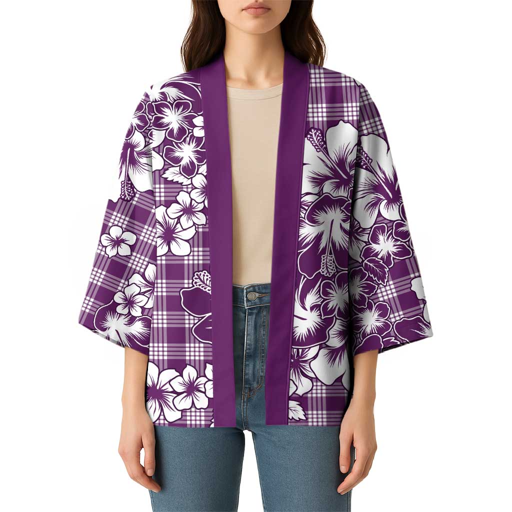 Hibiscus Pakala Sweetie Purple Kimono Tropical Floral Stylized LT01 - Polynesian Pride