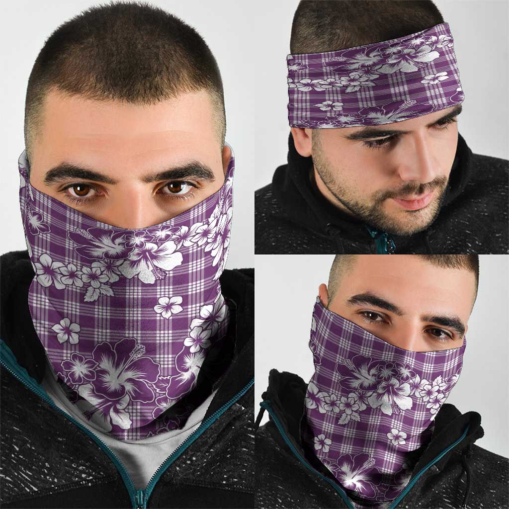Hibiscus Pakala Sweetie Purple Neck Gaiter Tropical Floral Stylized LT01 - Polynesian Pride