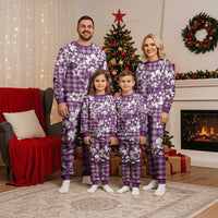 Hibiscus Pakala Sweetie Purple Christmas Pajama Set Tropical Floral Stylized LT01 - Polynesian Pride