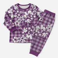 Hibiscus Pakala Sweetie Purple Christmas Pajama Set Tropical Floral Stylized LT01 Men Purple - Polynesian Pride