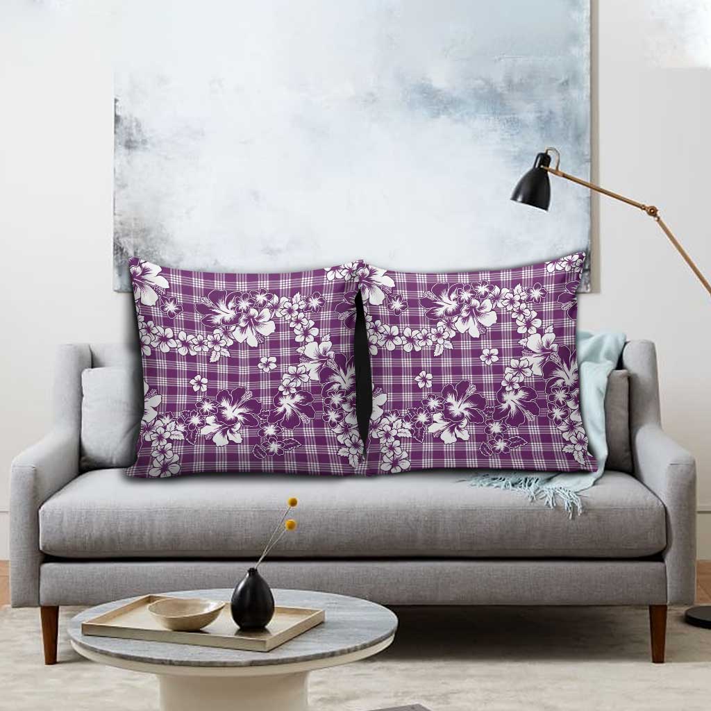 Hibiscus Pakala Sweetie Purple Pillow Cover Tropical Floral Stylized - Polynesian Pride