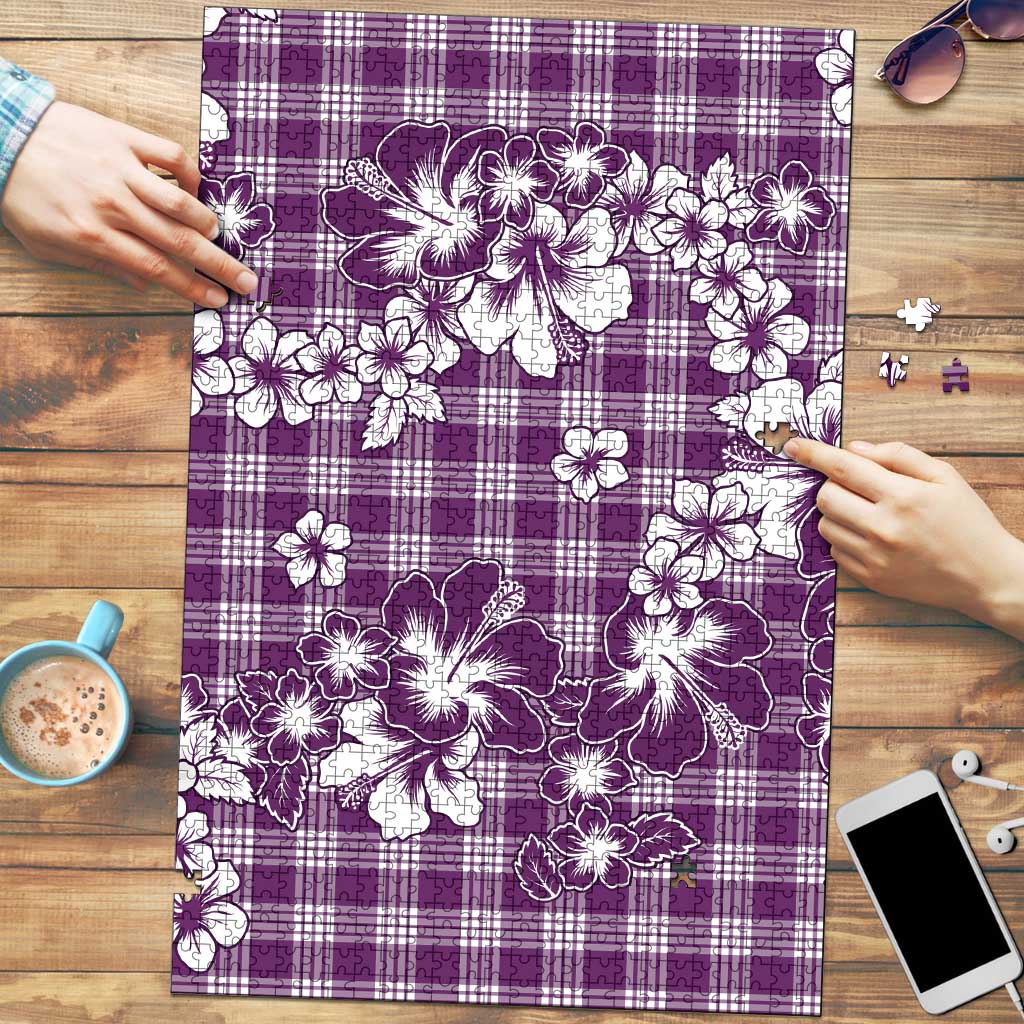 Hibiscus Pakala Sweetie Purple Puzzle Tropical Floral Stylized - Polynesian Pride