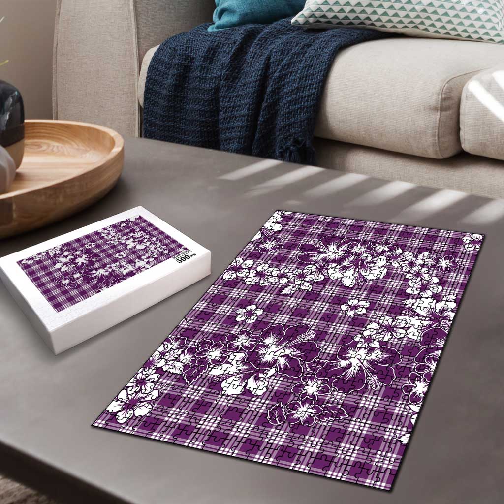 Hibiscus Pakala Sweetie Purple Puzzle Tropical Floral Stylized - Polynesian Pride