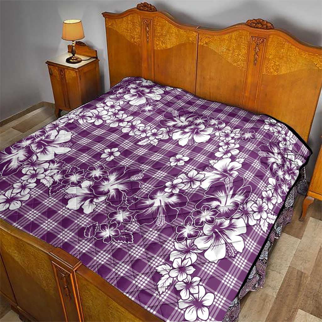 Hibiscus Pakala Sweetie Purple Quilt Tropical Floral Stylized - Polynesian Pride