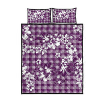 Hibiscus Pakala Sweetie Purple Quilt Bed Set Tropical Floral Stylized - Polynesian Pride