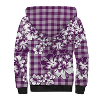 Hibiscus Pakala Sweetie Purple Sherpa Hoodie Tropical Floral Stylized LT01 - Polynesian Pride