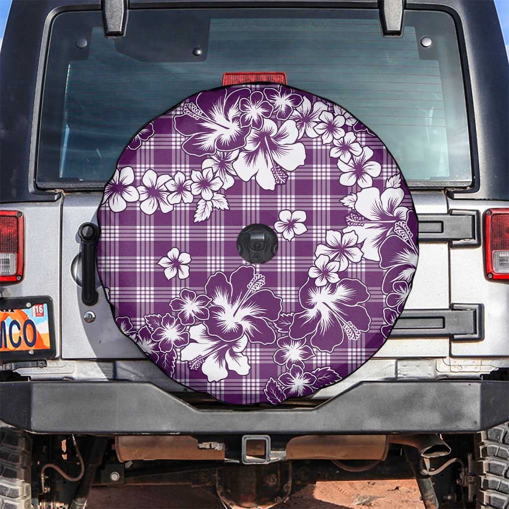 Hibiscus Pakala Sweetie Purple Spare Tire Cover Tropical Floral Stylized LT01 Purple - Polynesian Pride