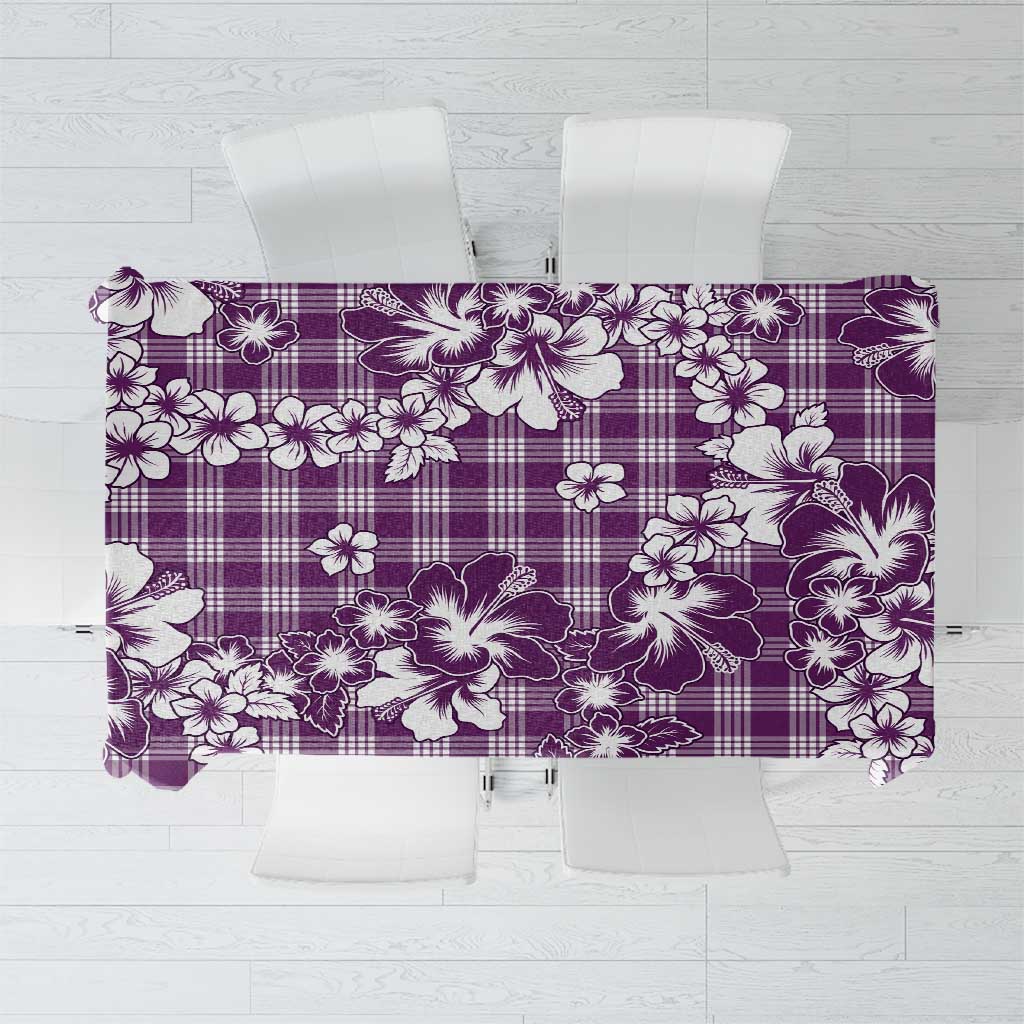 Hibiscus Pakala Sweetie Purple Tablecloth Tropical Floral Stylized LT01 Purple - Polynesian Pride