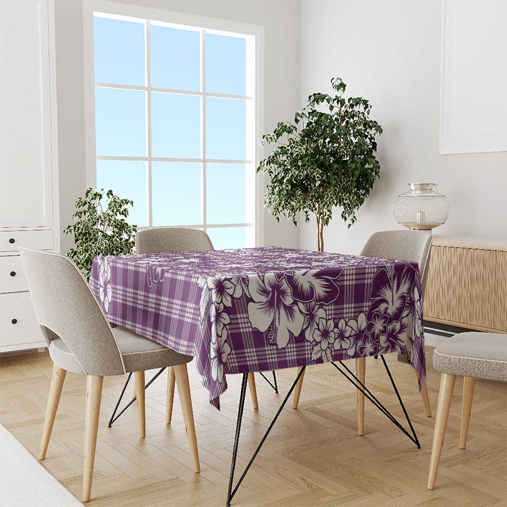 Hibiscus Pakala Sweetie Purple Tablecloth Tropical Floral Stylized LT01 - Polynesian Pride