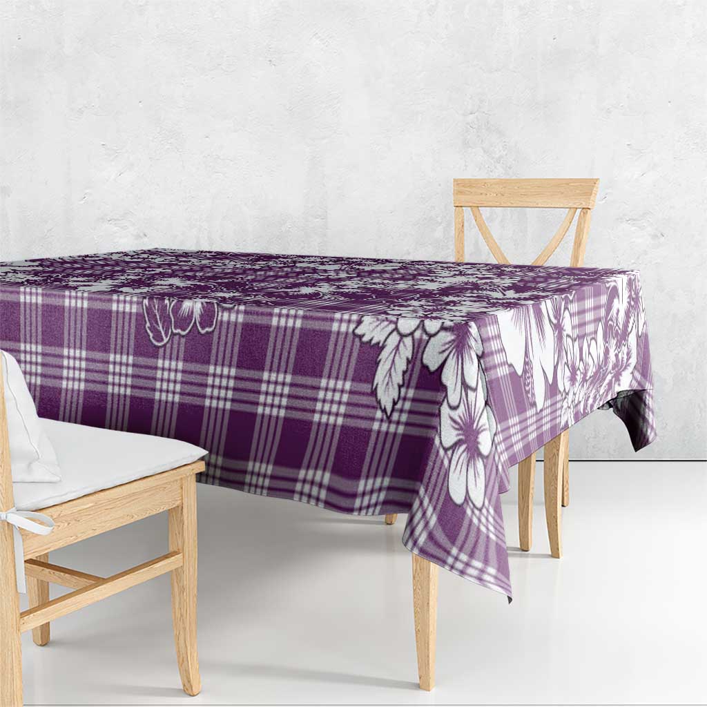 Hibiscus Pakala Sweetie Purple Tablecloth Tropical Floral Stylized LT01 - Polynesian Pride