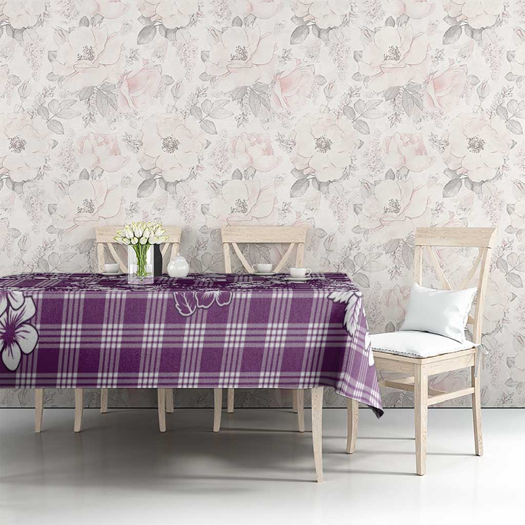 Hibiscus Pakala Sweetie Purple Tablecloth Tropical Floral Stylized LT01 - Polynesian Pride