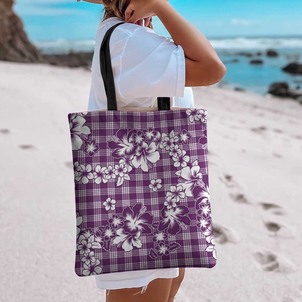 Hibiscus Pakala Sweetie Purple Tote Bag Tropical Floral Stylized - Polynesian Pride