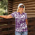 Hibiscus Pakala Sweetie Purple Women Polo Shirt Tropical Floral Stylized - Polynesian Pride