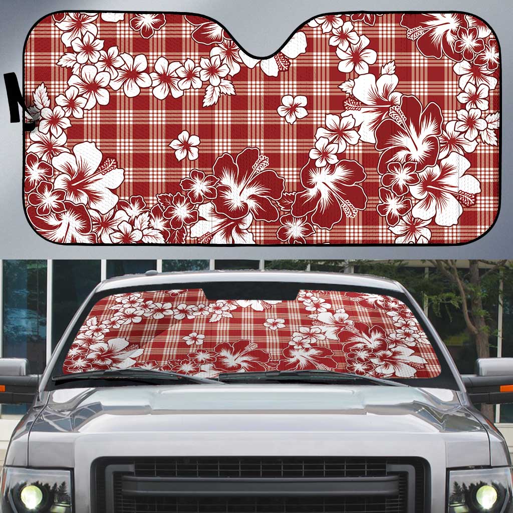 Hibiscus Pakala Fantasy Red Auto Sun Shade Tropical Floral Stylized - Polynesian Pride
