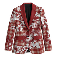 Hibiscus Pakala Fantasy Red Blazer Tropical Floral Stylized LT01 Unisex Red - Polynesian Pride