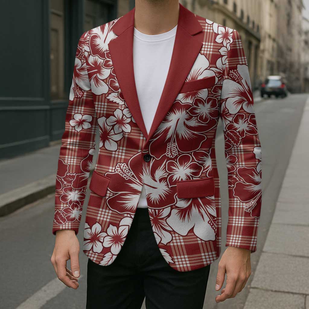Hibiscus Pakala Fantasy Red Blazer Tropical Floral Stylized LT01 - Polynesian Pride