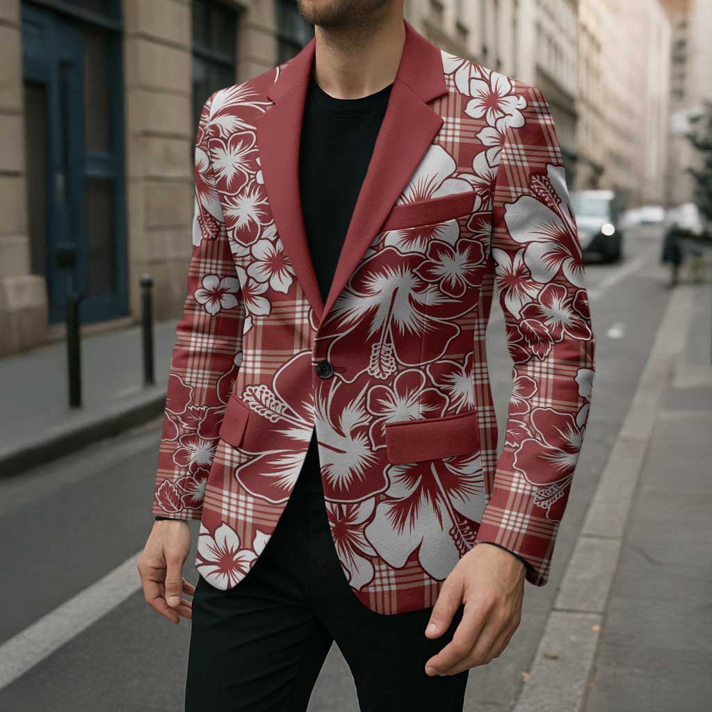 Hibiscus Pakala Fantasy Red Blazer Tropical Floral Stylized LT01 - Polynesian Pride