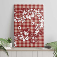Hibiscus Pakala Fantasy Red Canvas Wall Art Tropical Floral Stylized LT01 - Polynesian Pride