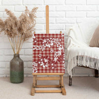 Hibiscus Pakala Fantasy Red Canvas Wall Art Tropical Floral Stylized LT01 - Polynesian Pride