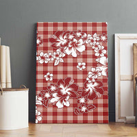 Hibiscus Pakala Fantasy Red Canvas Wall Art Tropical Floral Stylized LT01 - Polynesian Pride