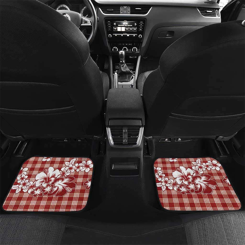Hibiscus Pakala Fantasy Red Car Mats Tropical Floral Stylized - Polynesian Pride