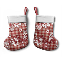 Hibiscus Pakala Fantasy Red Christmas Stocking Tropical Floral Stylized LT01 - Polynesian Pride