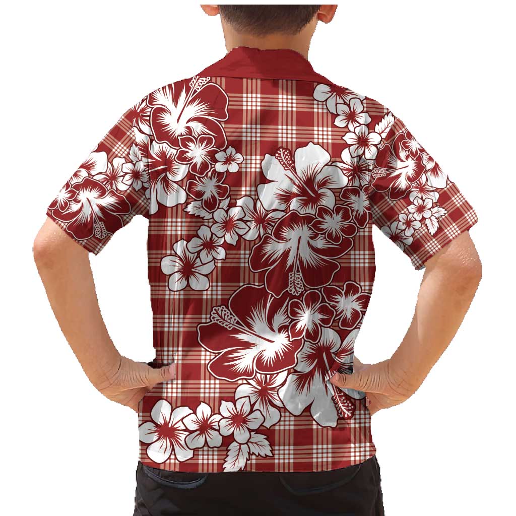 Hibiscus Pakala Fantasy Red Family Matching Mermaid Dress and Hawaiian Shirt Tropical Floral Stylized - Polynesian Pride