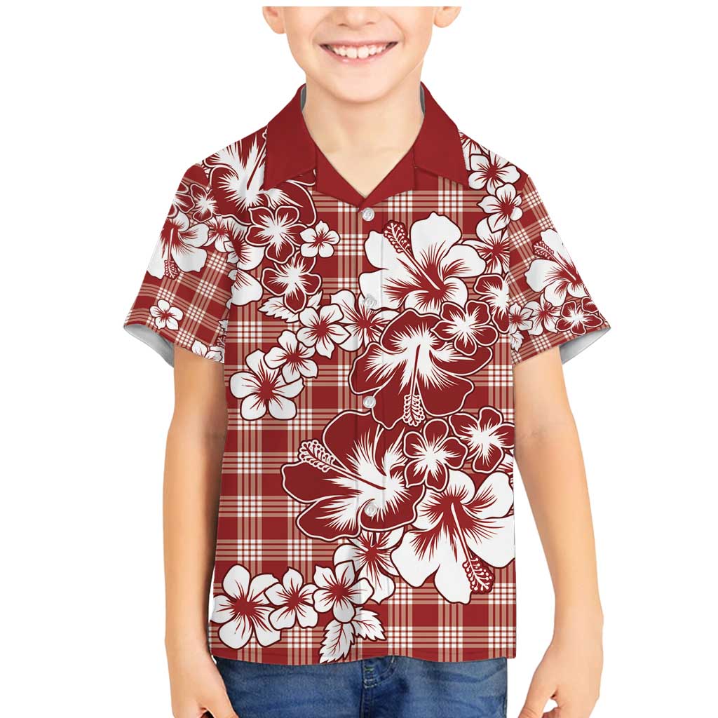 Hibiscus Pakala Fantasy Red Family Matching Mermaid Dress and Hawaiian Shirt Tropical Floral Stylized - Polynesian Pride