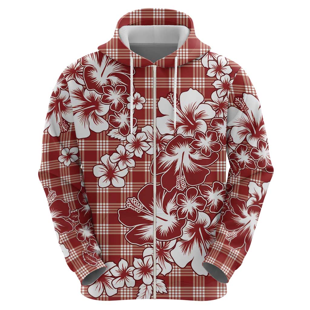 Hibiscus Pakala Fantasy Red Hoodie Tropical Floral Stylized - Polynesian Pride