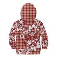 Hibiscus Pakala Fantasy Red Kid Hoodie Tropical Floral Stylized - Polynesian Pride
