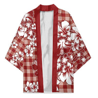 Hibiscus Pakala Fantasy Red Kimono Tropical Floral Stylized LT01 Unisex Red - Polynesian Pride