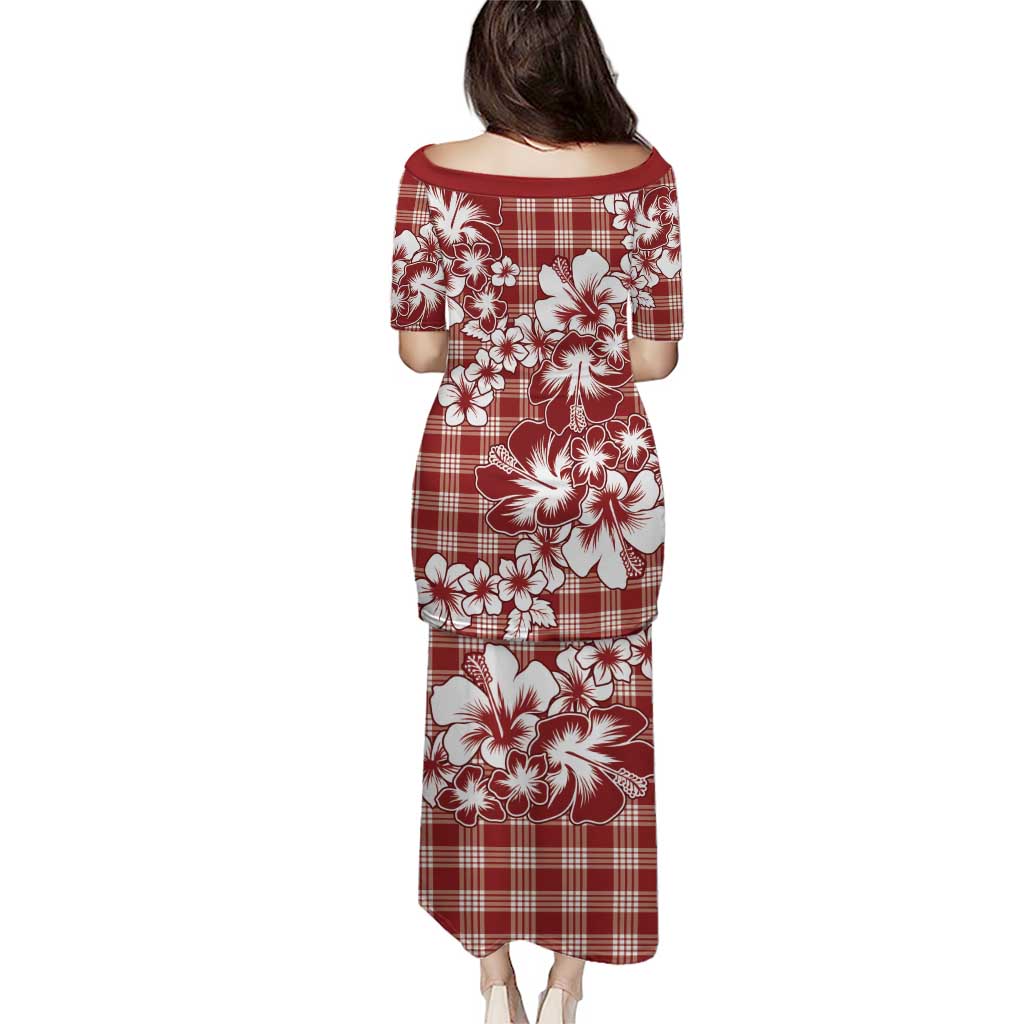 Hibiscus Pakala Fantasy Red Puletasi Tropical Floral Stylized LT01 - Polynesian Pride