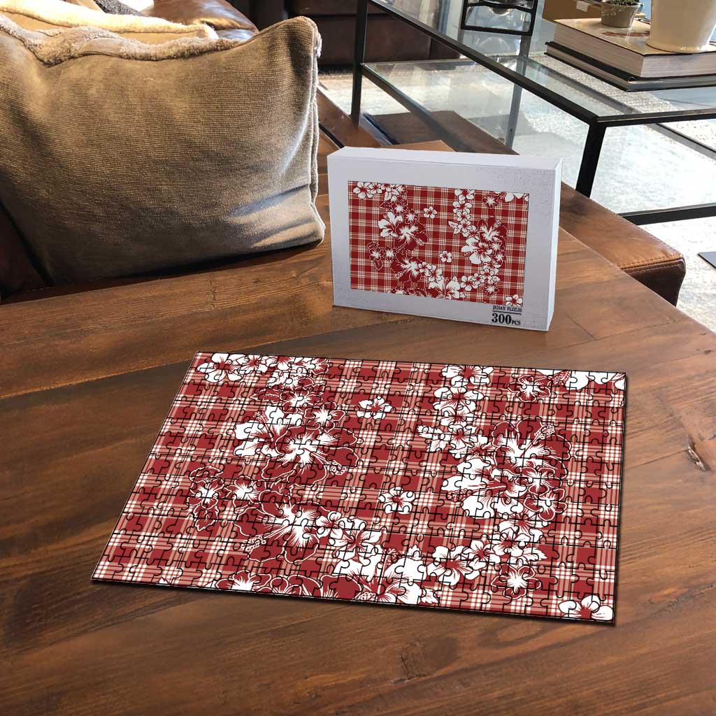 Hibiscus Pakala Fantasy Red Puzzle Tropical Floral Stylized - Polynesian Pride