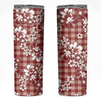 Hibiscus Pakala Fantasy Red Skinny Tumbler Tropical Floral Stylized - Polynesian Pride