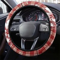 Hibiscus Pakala Fantasy Red Steering Wheel Cover Tropical Floral Stylized LT01 - Polynesian Pride