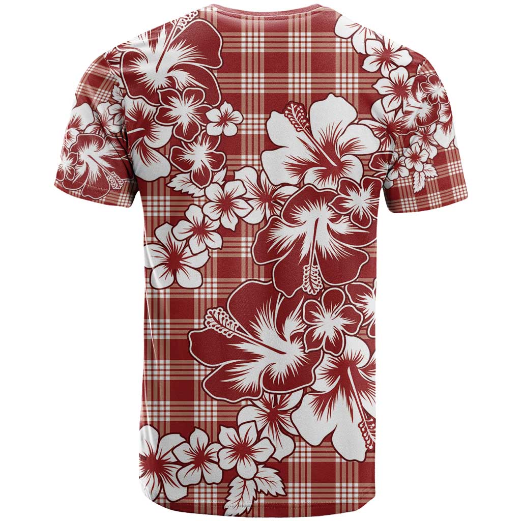 Hibiscus Pakala Fantasy Red T Shirt Tropical Floral Stylized - Polynesian Pride