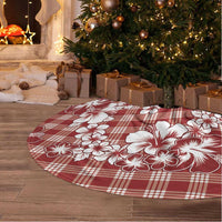 Hibiscus Pakala Fantasy Red Tree Skirt Tropical Floral Stylized - Polynesian Pride