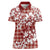 Hibiscus Pakala Fantasy Red Women Polo Shirt Tropical Floral Stylized - Polynesian Pride