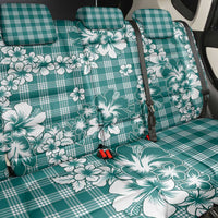 Hibiscus Pakala Aqua Teal Back Car Seat Cover Tropical Floral Stylized - Polynesian Pride