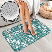 Hibiscus Pakala Aqua Teal Bathroom Set Tropical Floral Stylized - Polynesian Pride