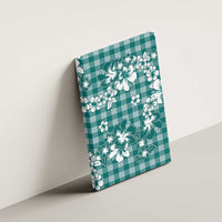 Hibiscus Pakala Aqua Teal Canvas Wall Art Tropical Floral Stylized LT01 - Polynesian Pride