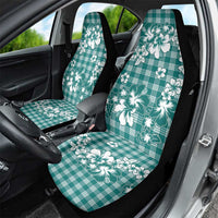Hibiscus Pakala Aqua Teal Car Seat Cover Tropical Floral Stylized - Polynesian Pride